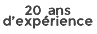 20 ans d'expérience