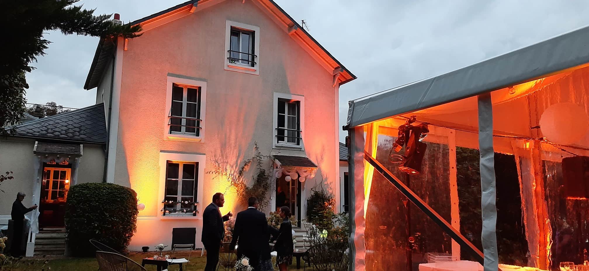 Eclairages pour mariage sous tente